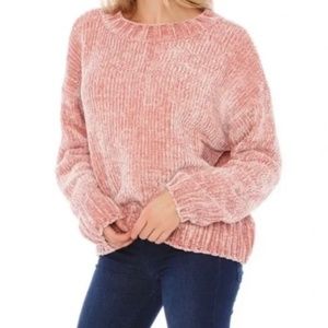 Sanctuary Chenille Pullover In Pink Scotch - image 1